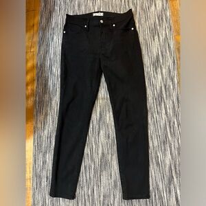 Madewell 9” Mid-Rise Skinny Jeans Size 30 Black